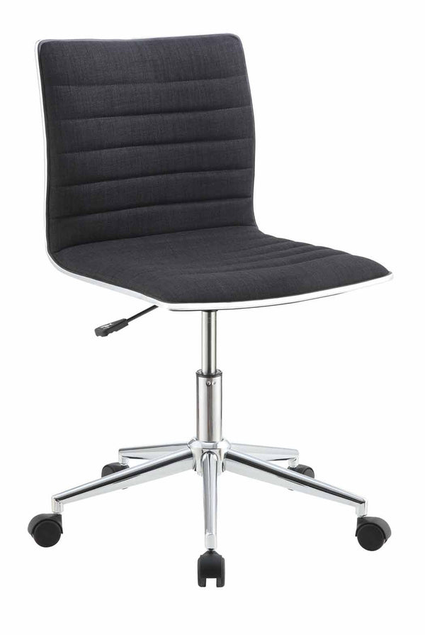 Home office : chairs 800725 Black Casual Contemporary fabric office chair By coaster - sofafair.com