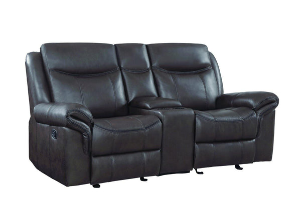 Sawyer motion 602332 Cocoa Transitional leatherette motion loveseats By coaster - sofafair.com
