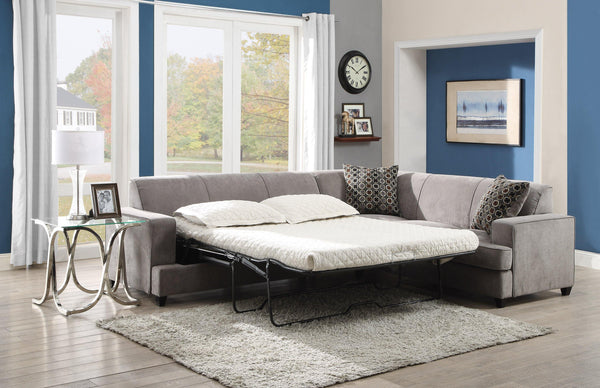 Tess sectional 500727 Grey Casual Sectional1 By coaster - sofafair.com