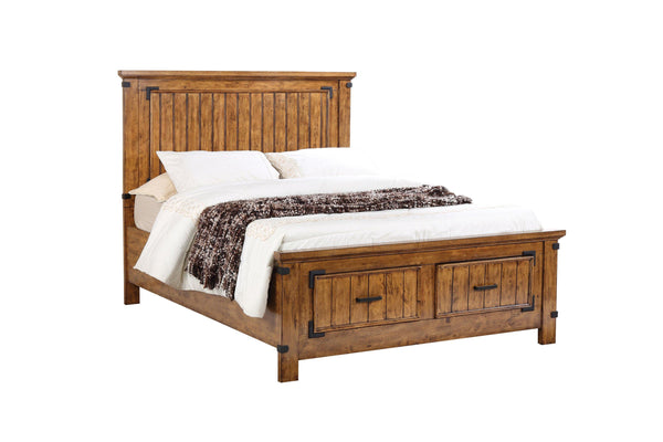 Brenner 205260 Rustic honey cal king bed By coaster - sofafair.com