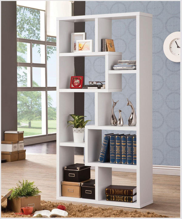 Home office : bookcases 800136 White Casual Bookcase1 By coaster - sofafair.com