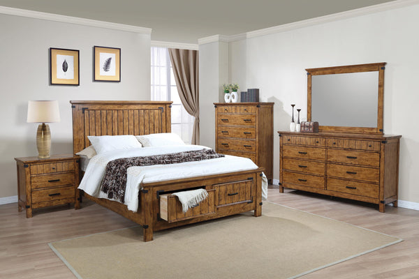 Brenner rustic honey full five-piece five pieces set 205260-S5 bedroom sets By coaster - sofafair.com
