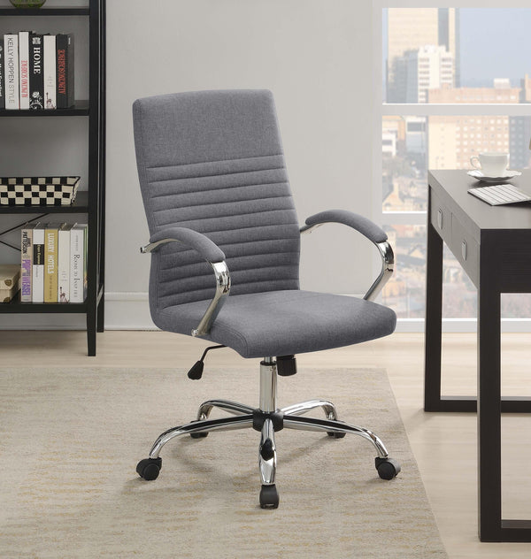 Office chair 881217 Grey fabric office chair By coaster - sofafair.com