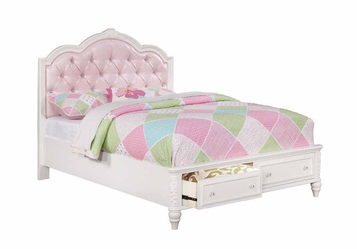 Caroline 400721 Pink Traditional twin bed By coaster - sofafair.com
