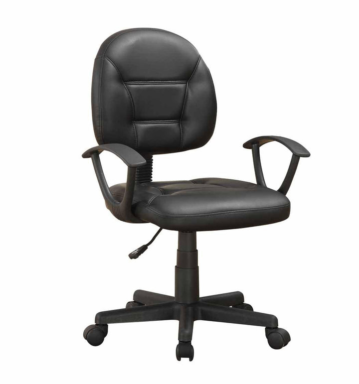 Home office : chairs 800178 Black leatherette leatherette office chair By coaster - sofafair.com