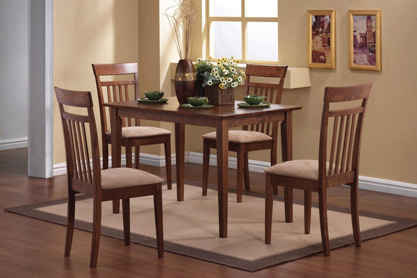 Dining: packaged sets wood 150430 Chestnut Casual 5 pc set By coaster - sofafair.com