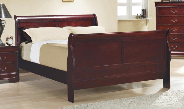 Louis philippe 203971 Red brown Traditional twin bed By coaster - sofafair.com