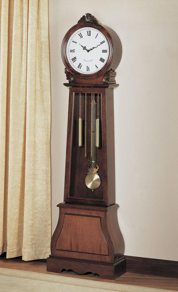 900723 Transitional Transitional brown grandfather clock By coaster - sofafair.com