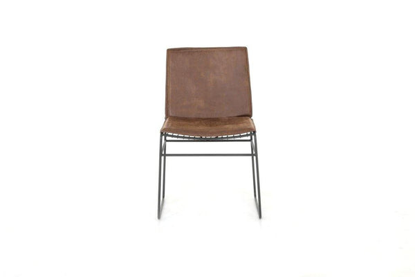 Sherman 192502 Antique brown metal side chair By coaster - sofafair.com