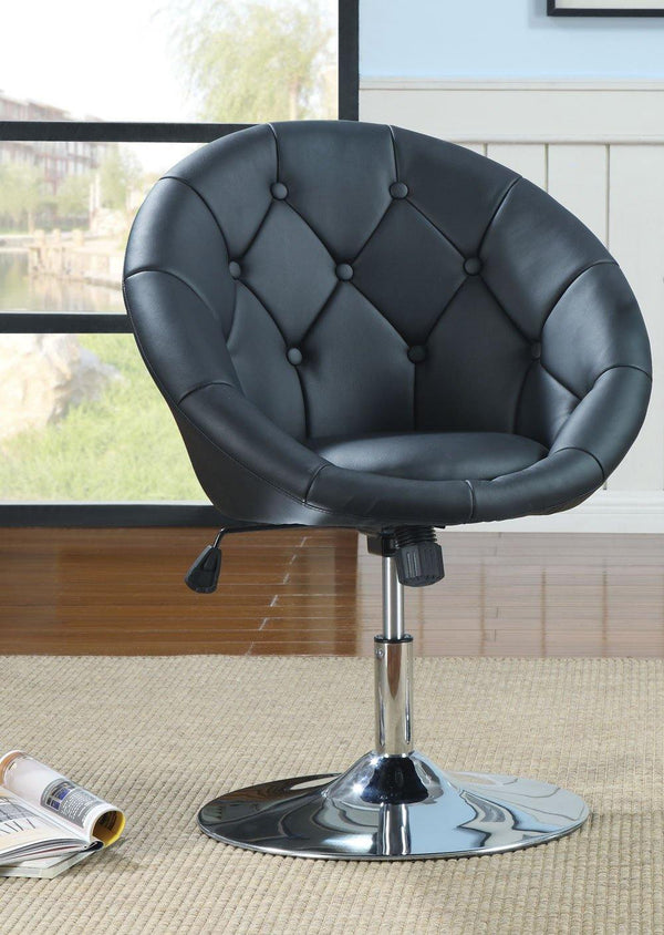 Accents : chairs 102580 Chrome Transitional accent chair By coaster - sofafair.com