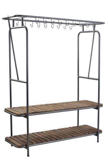 Clothes and shoe standing rack 980007 Tobacco coat rack By coaster - sofafair.com