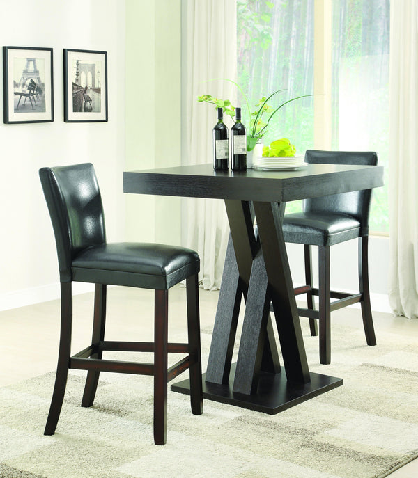 100520 Cappuccino Contemporary Rec room/ bar tables: wood By coaster - sofafair.com