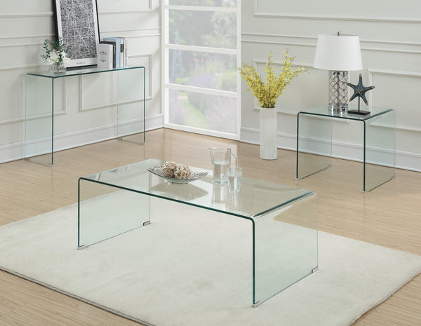 705328 Clear Contemporary clear coffee table By coaster - sofafair.com