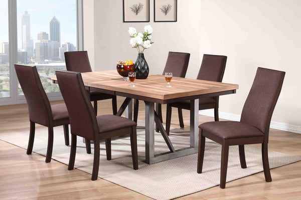 Spring creek 106581 Natural walnut Dining Table1 By coaster - sofafair.com