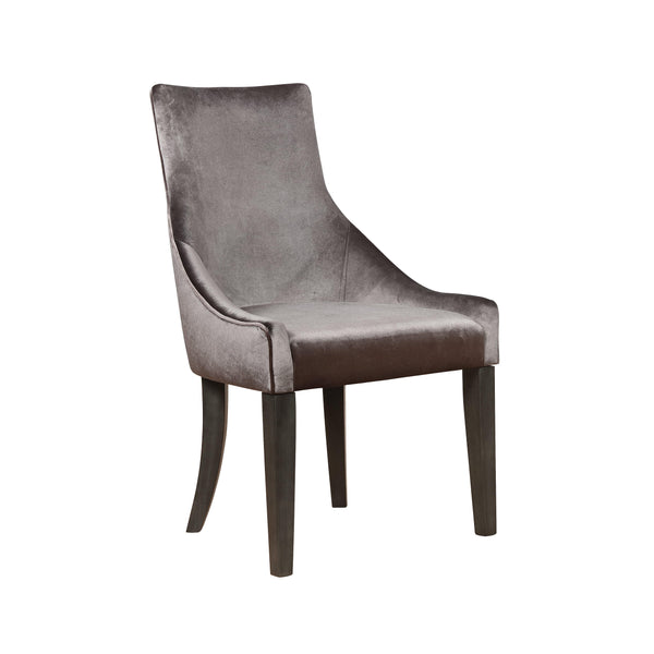 Phelps 121714 Grey wet velvet Dining Chair1 By coaster - sofafair.com