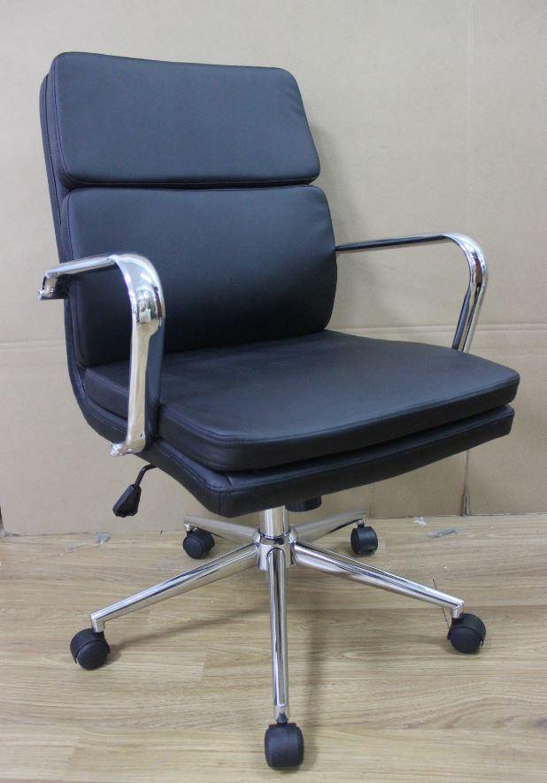 Home office : chairs 801765 Black Casual Contemporary leatherette office chair By coaster - sofafair.com