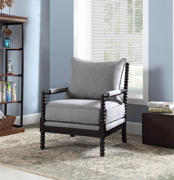 903824 Cappuccino Traditional grey and cappuccino accent chair By coaster - sofafair.com