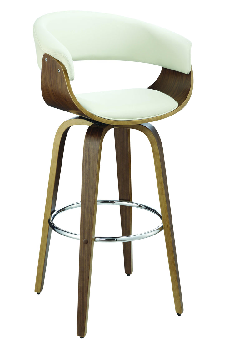 100206 Walnut Bar stools: wood swivel By coaster - sofafair.com