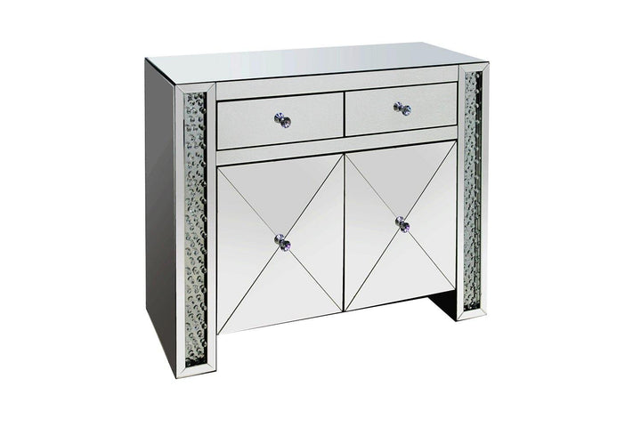 Contemporary silver cabinet 951050 Silver Accent Cabinet1 By coaster - sofafair.com
