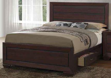 Fenbrook 204390 Dark cocoa Transitional cal king bed By coaster - sofafair.com