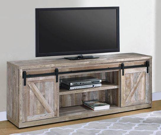 723283 Weathered oak 71" tv console By coaster - sofafair.com