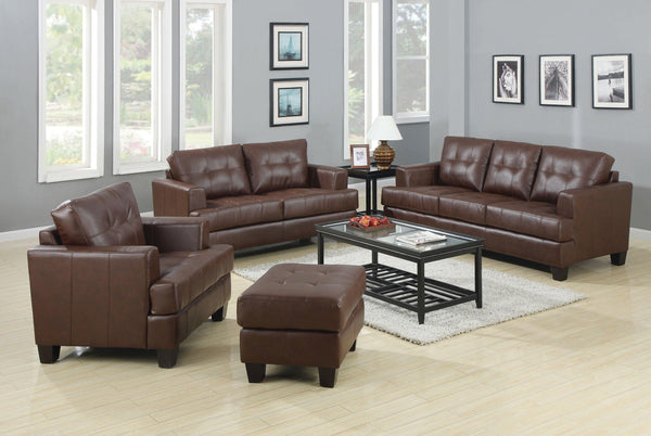 Samuel transitional brown two-piece living room two pieces set 504071-S2 living room sets By coaster - sofafair.com