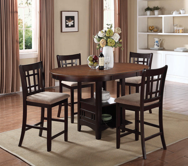 Lavon transitional espresso five-piece counter-height dining five pieces set 105278-S5 dining sets By coaster - sofafair.com