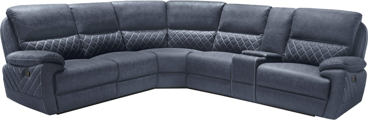 Variel motion 608991 Blue Transitional fabric motion sofas By coaster - sofafair.com