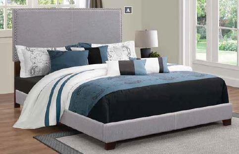 Boyd upholstered bed 350071 Grey Transitional twin bed By coaster - sofafair.com