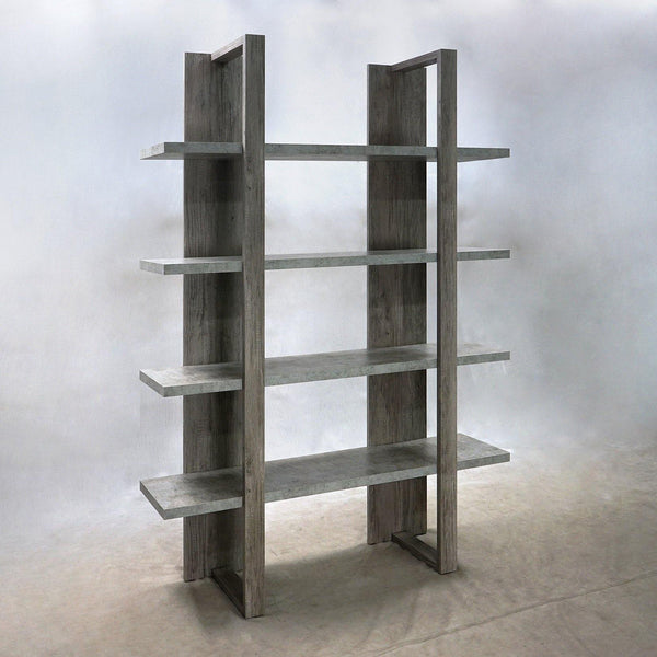Bookcase 882037 Grey driftwood / cement Bookcase1 By coaster - sofafair.com