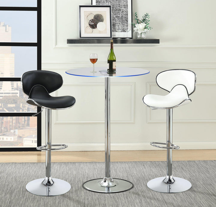 122400 Contemporary Rec room/ bar tables: chrome/glass By coaster - sofafair.com
