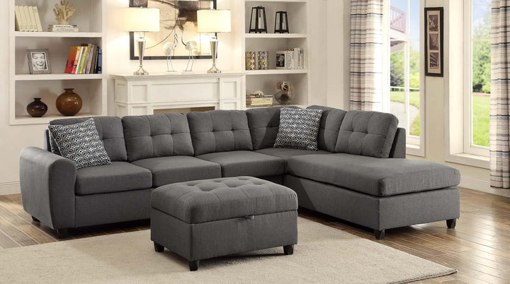 Stonenesse sectional 500414 Grey Ottoman1 By coaster - sofafair.com