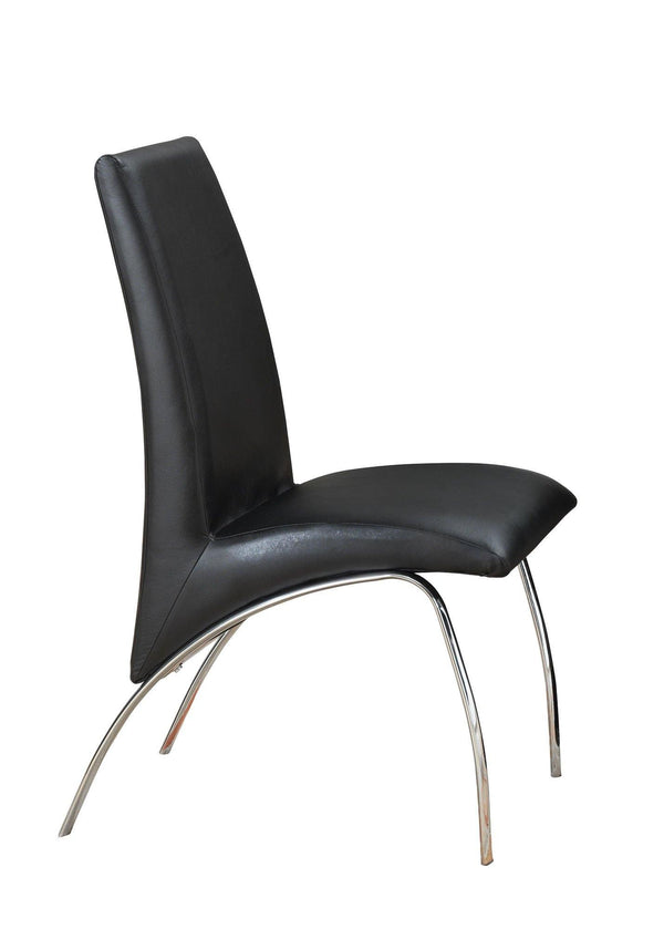 Everyday dining: side chair 120802 Black Contemporary Dining Chair1 By coaster - sofafair.com