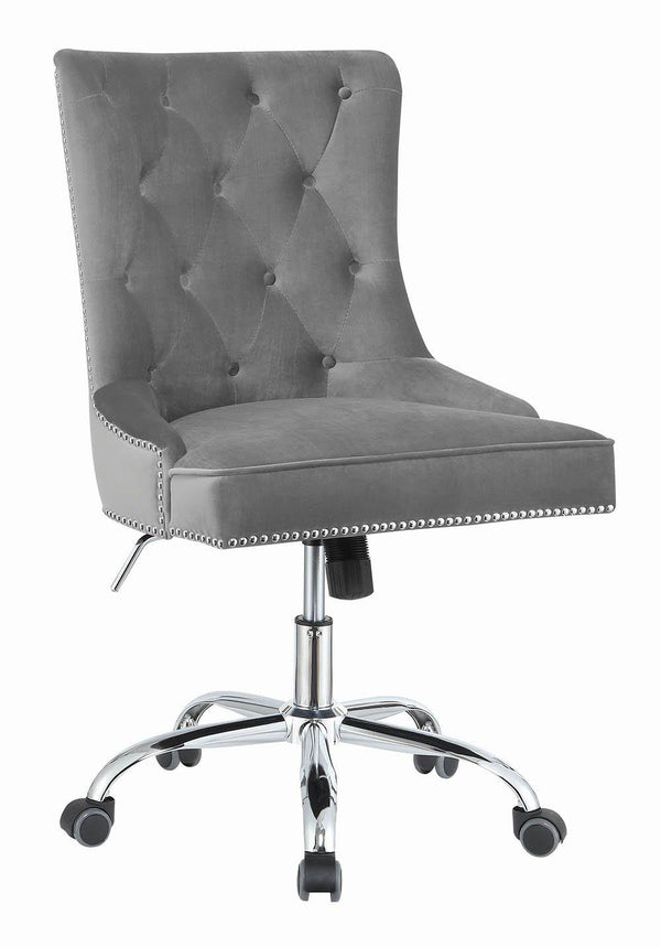 Home office : chairs 801994 Grey Hollywood Glam fabric office chair By coaster - sofafair.com
