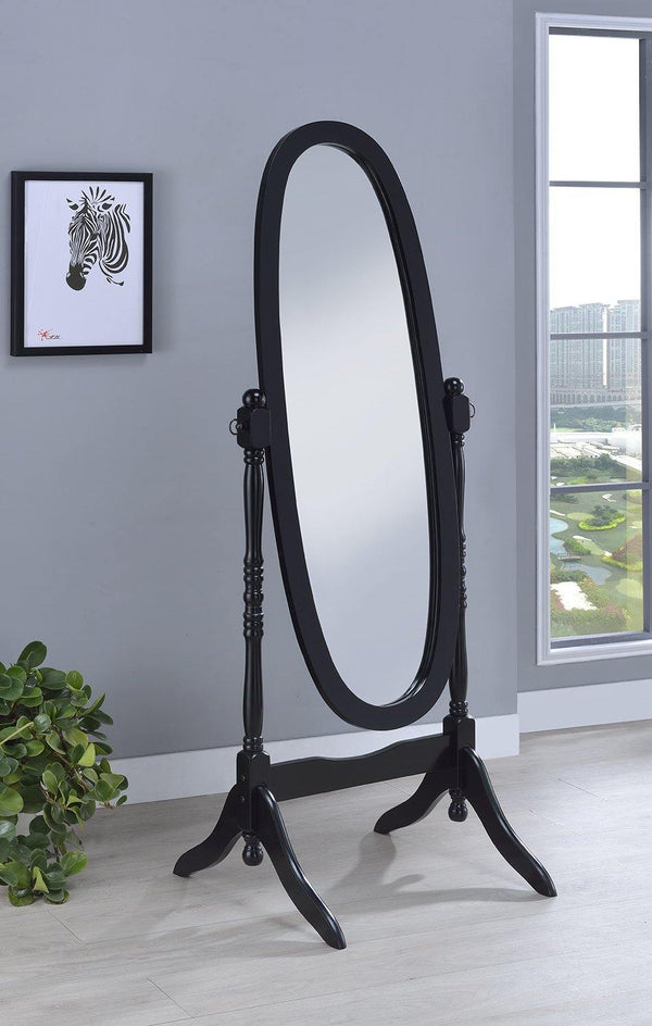 Transitional black cheval mirror 950803 Mirror1 By coaster - sofafair.com