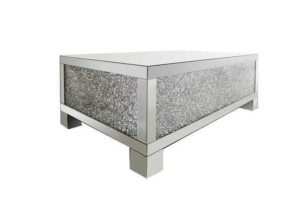 722498 Silver Contemporary silver coffee table By coaster - sofafair.com