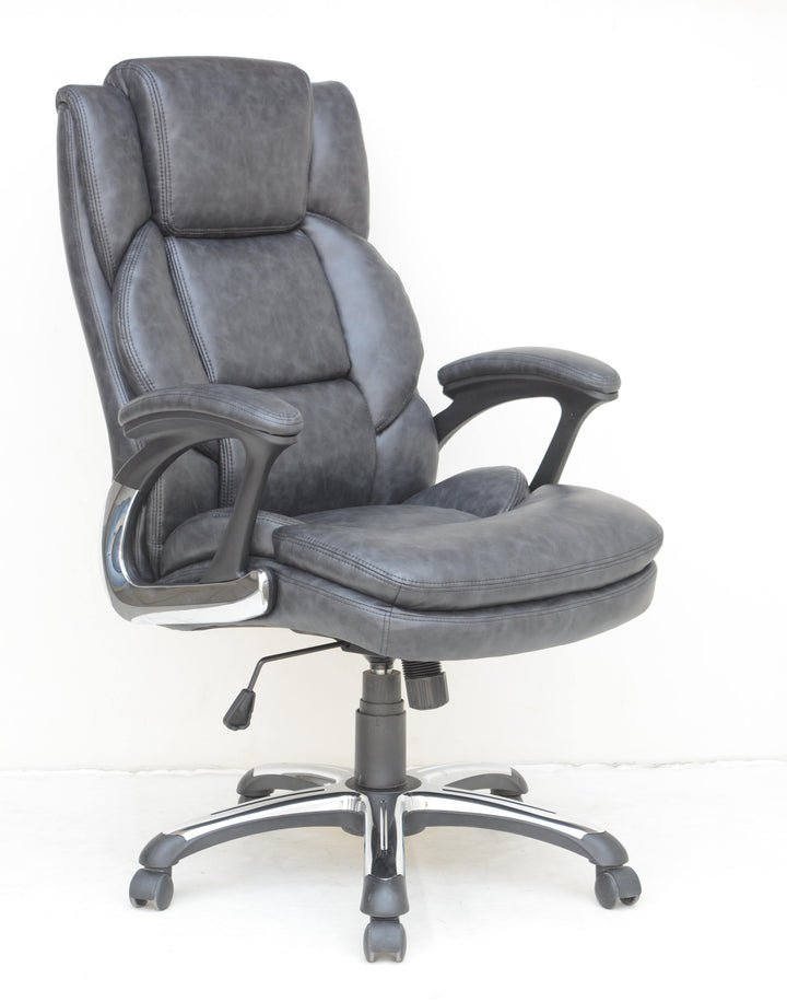 Office chair 881183 Chrome/black leatherette office chair By coaster - sofafair.com