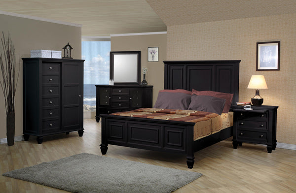 Sandy beach black king four-piece bedroom four pieces set 201321-S4 bedroom sets By coaster - sofafair.com