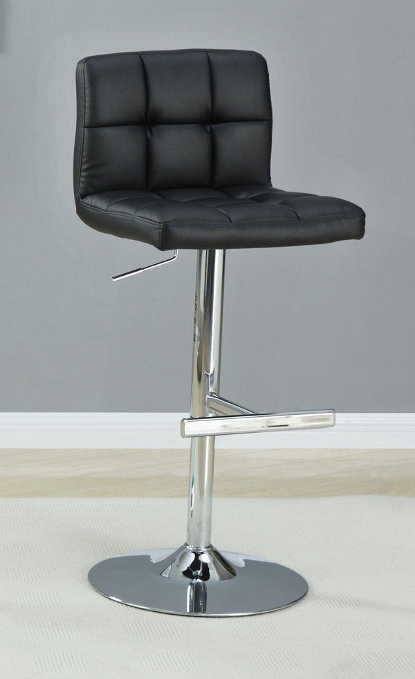 Bar units: contemporary 102554 Black Contemporary adjustable bar stool By coaster - sofafair.com