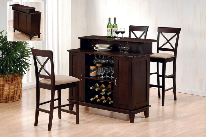 100218 Transitional Bar units: traditional/transitional By coaster - sofafair.com