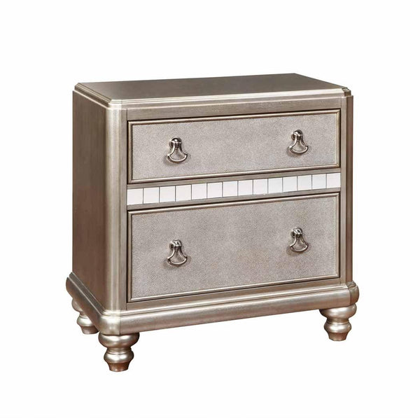 Bling game 204182 Metallic Hollywood Glam Nightstand1 By coaster - sofafair.com