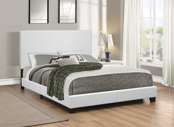 Mauve upholstered bed 300559 White Casual twin bed By coaster - sofafair.com