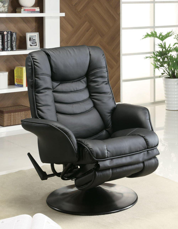 Living room : recliners 600229 Black Casual leatherette recliners By coaster - sofafair.com