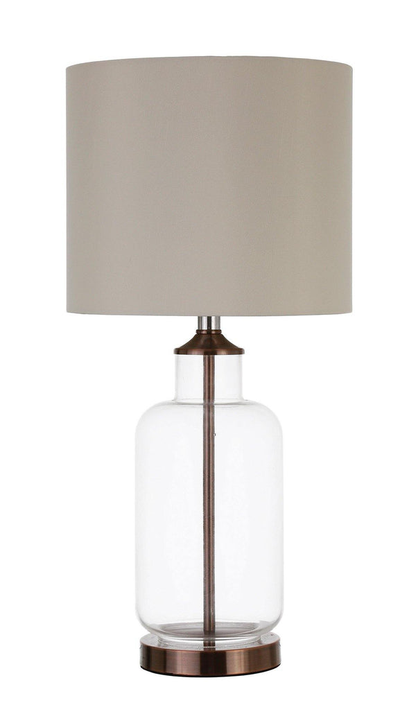 920015 Clear Transitional clear and bronze table lamp By coaster - sofafair.com