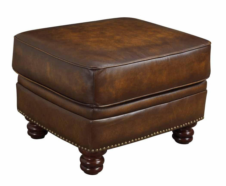 Montbrook 503984 Hand rubbed brown Traditional Ottoman1 By coaster - sofafair.com