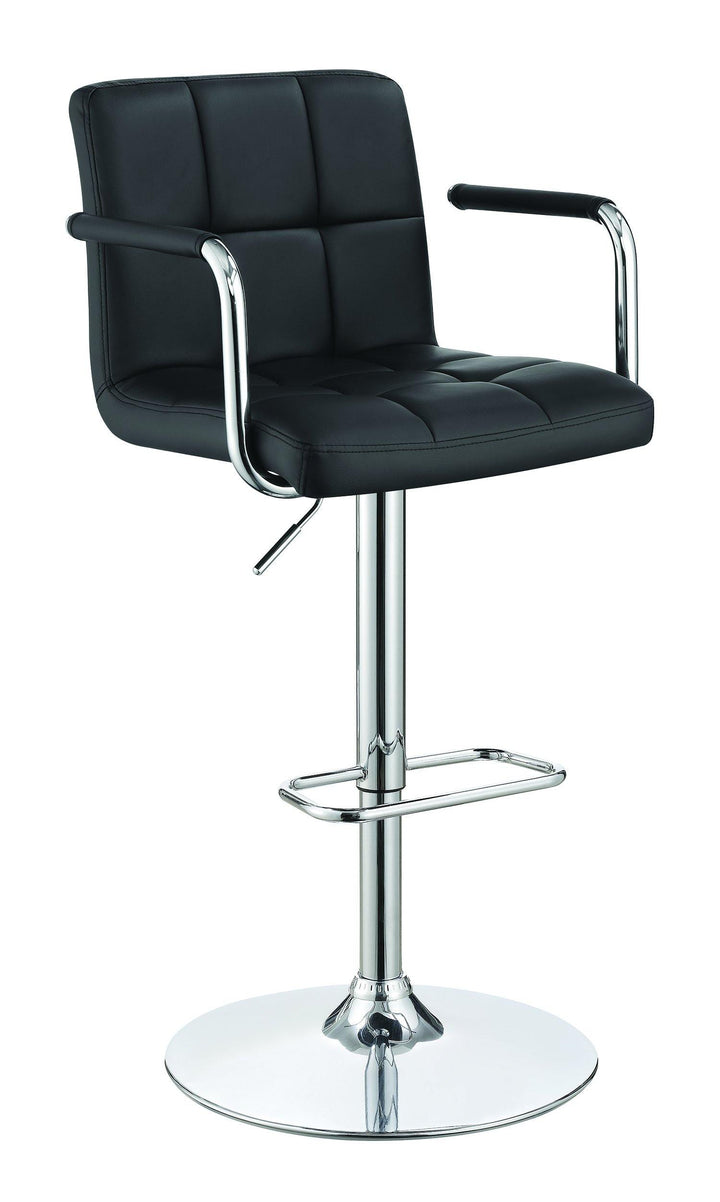 Rec room/bar stools: height adjustable 121095 Black Contemporary adjustable bar stool By coaster - sofafair.com