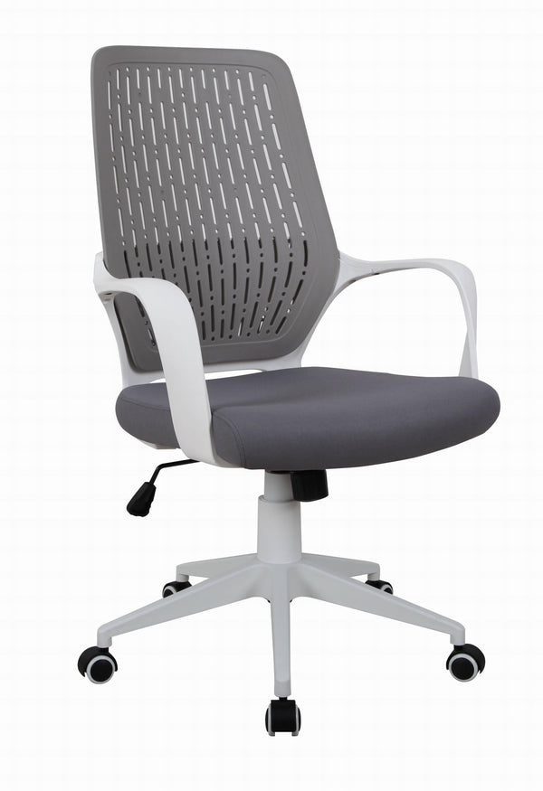 Office chair 881367 White fabric office chair By coaster - sofafair.com