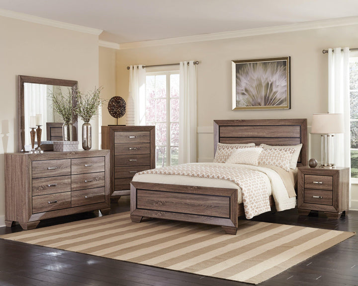 Kauffman transitional washed taupe eastern king four-piece four pieces set 204191-S4 bedroom sets By coaster - sofafair.com