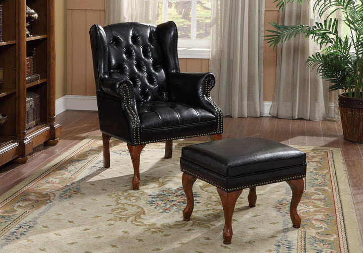 Accents : chairs 900262 Black Traditional accent chair By coaster - sofafair.com