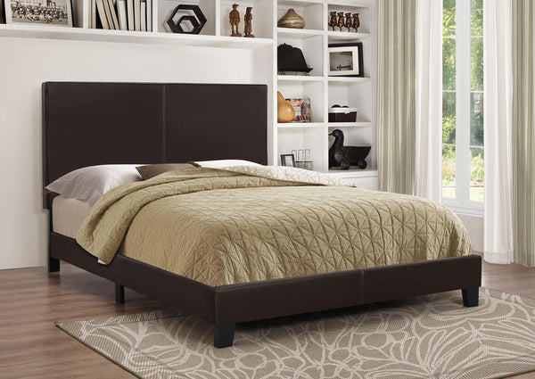 Mauve upholstered bed 300557 Dark brown Casual twin bed By coaster - sofafair.com